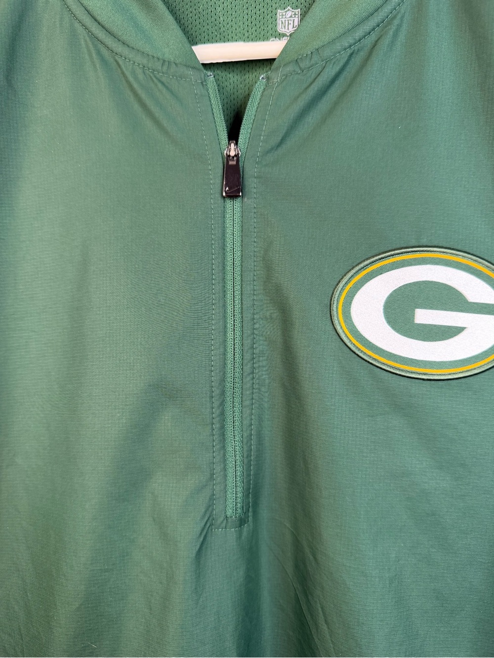 Nike Green Bay Packers NFL On Field Dri-FIT Quarter Zip Pullover Jacket Mens LG - Picture 7 of 12